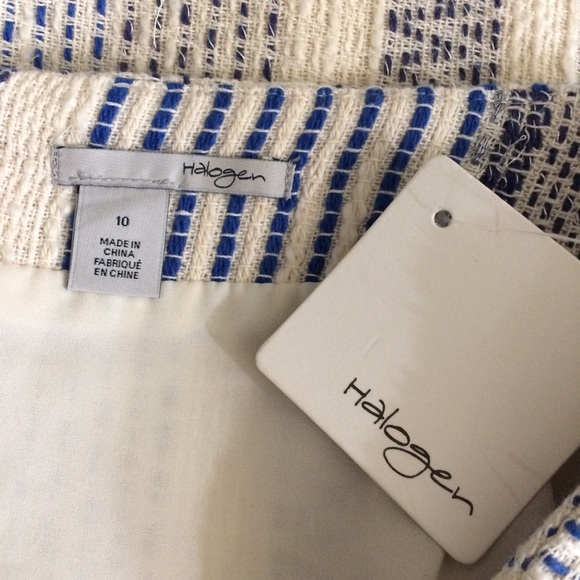 NWT halogen tweed fringe faux wrap skirt size 10 - Picture 7 of 8